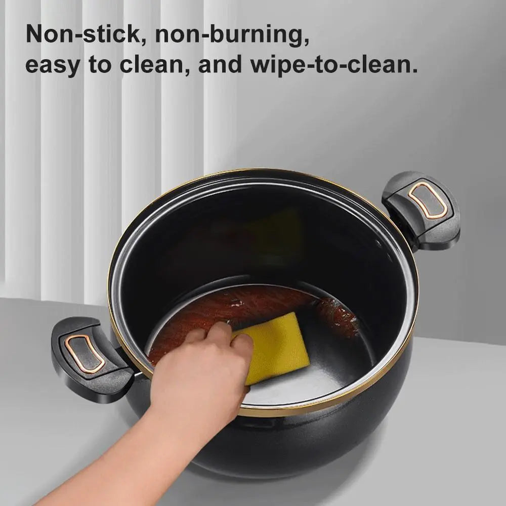 Micro Pressure Cooker 8.45Qt Nonstick Cooking Pot Fast Cooking Kitchen Cookware with Safety Valve Glass Lid for Gas Stovetop, Mothersdaygift#Summervibes