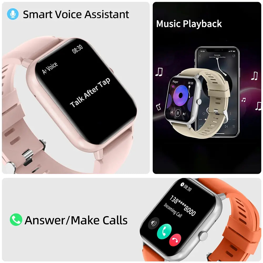 1.83" Touch Screen Smart Watch, Digital Fitness Watches with Call Function & 100+ Sports Modes, Multifunctional Electronic Fitness Watch, Smartwatch Watch, Wearable, Waterproof Smartwatch, Custom Wristwatch, Touchscreen Smartwatch #GLOBAL PICKS